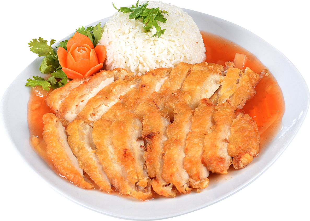 Asia Yamyam Imbiss - Hühnerfleisch süß-sauer